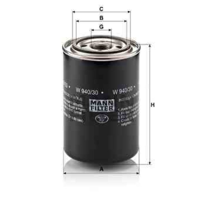 Filtre À Huile Mann-filter W940/30