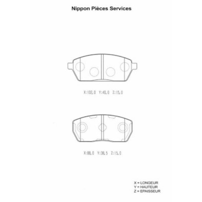 4 Plaquettes De Frein Nps S360i15