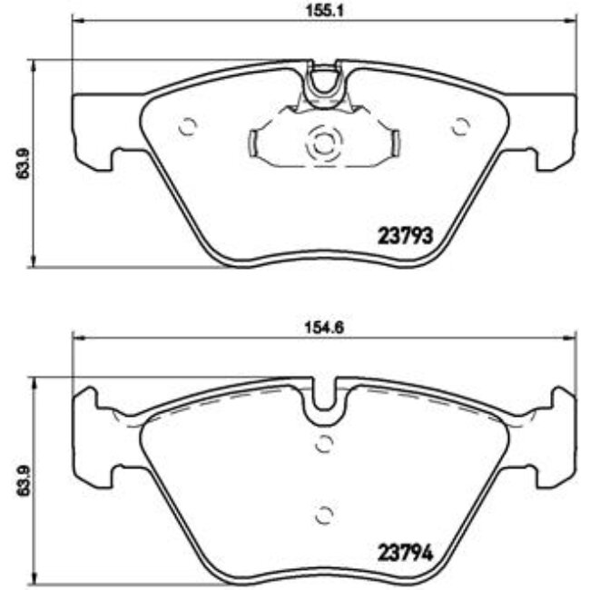 4 Plaquettes De Frein Brembo P06057