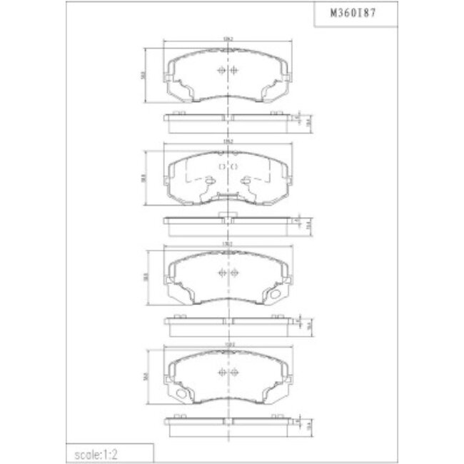 4 Plaquettes De Frein Nps M360i87