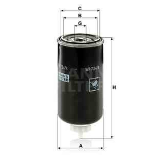 Filtre À Carburant Mann-filter Wk724/4