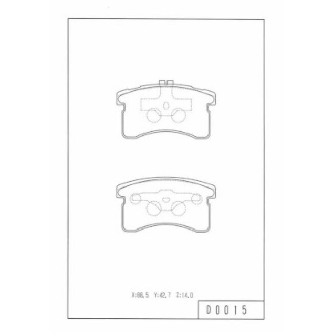 4 Plaquettes De Frein Nps D360u15