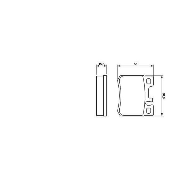 4 Plaquettes De Frein Bosch 0986424358