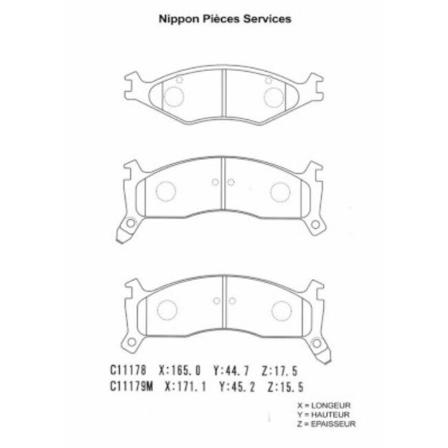 4 Plaquettes De Frein Nps K360a02