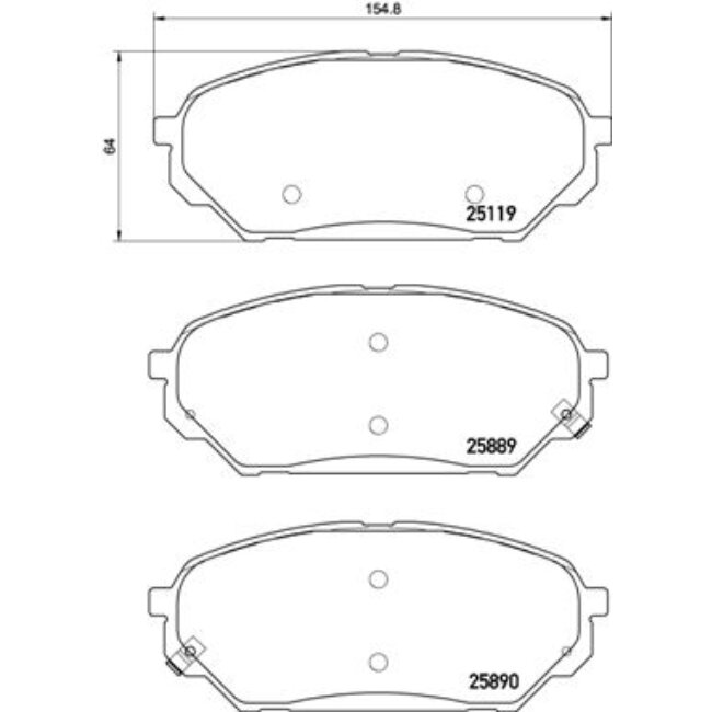4 Plaquettes De Frein Brembo P30071