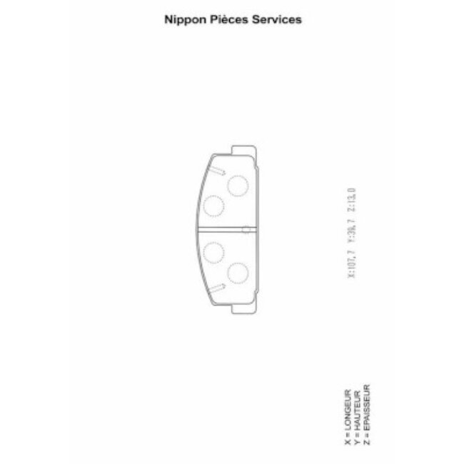 4 Plaquettes De Frein Nps M361a02