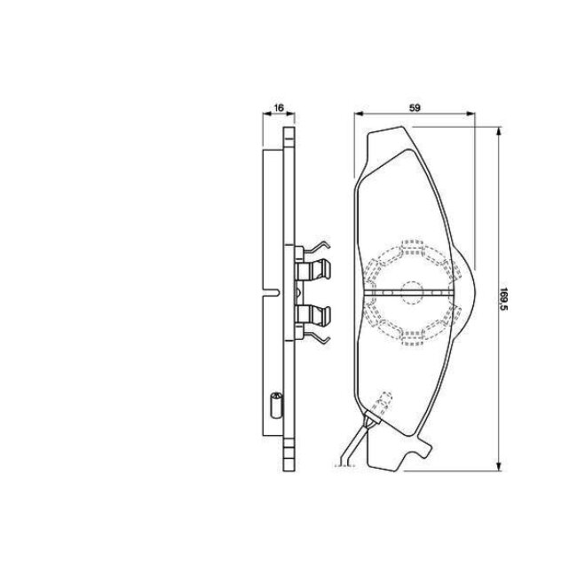4 Plaquettes De Frein Bosch 0986424551