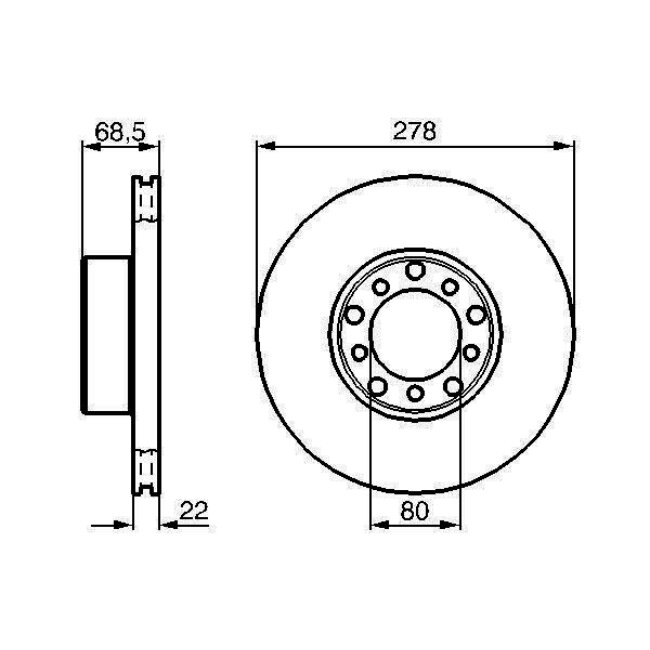2 Disques De Frein Bosch 0986478061