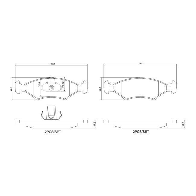 4 Plaquettes De Frein Brembo P24043