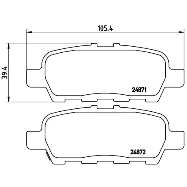 4 Plaquettes De Frein Brembo P56068