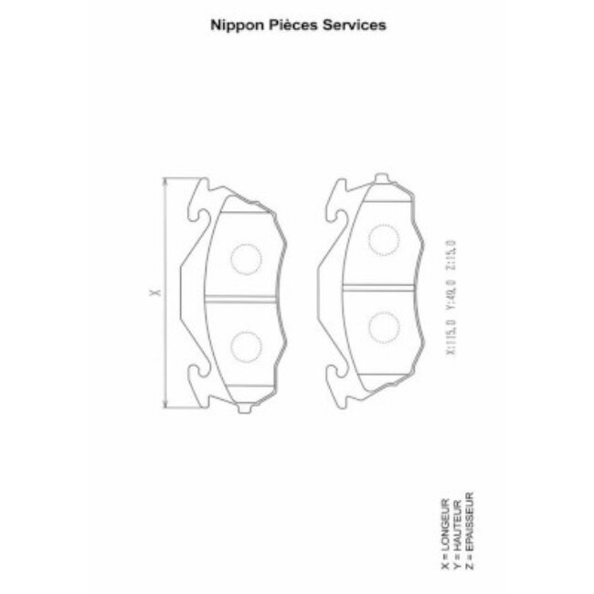 4 Plaquettes De Frein Nps S360u17