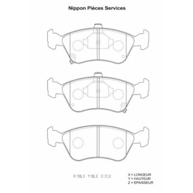 4 Plaquettes De Frein Nps T360a98
