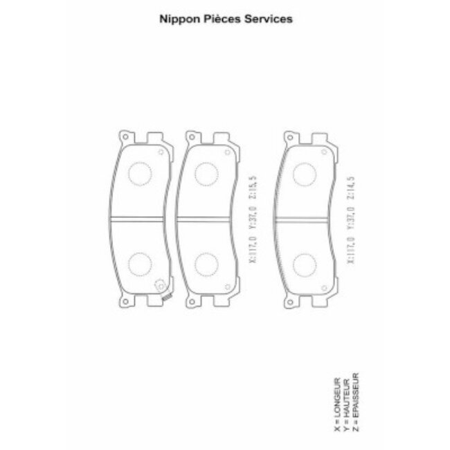 4 Plaquettes De Frein Nps M361a14