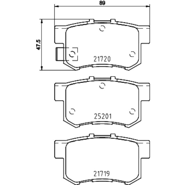 4 Plaquettes De Frein Brembo P79027