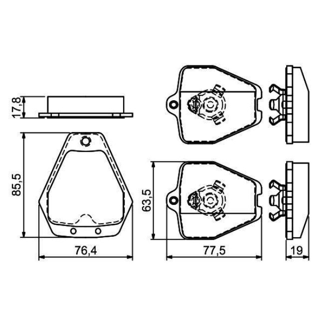 4 Plaquettes De Frein Bosch 0986494215
