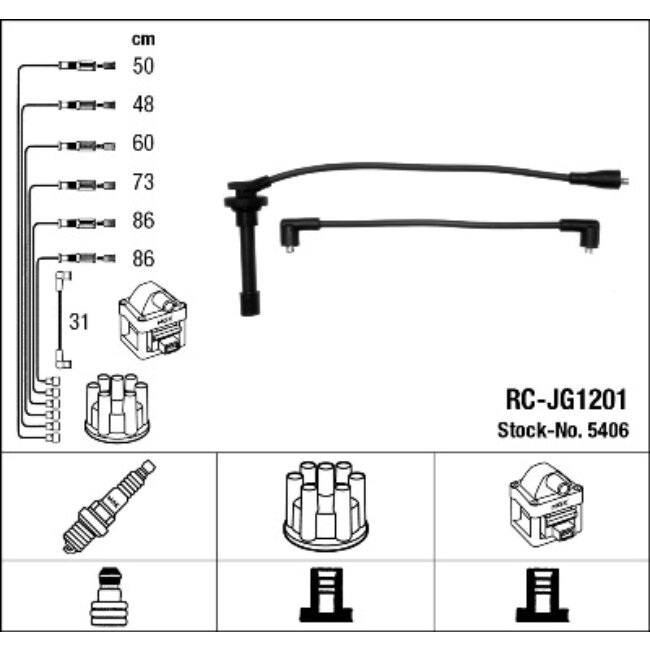 Faisceau D'allumage Ngk Rc-jg1201