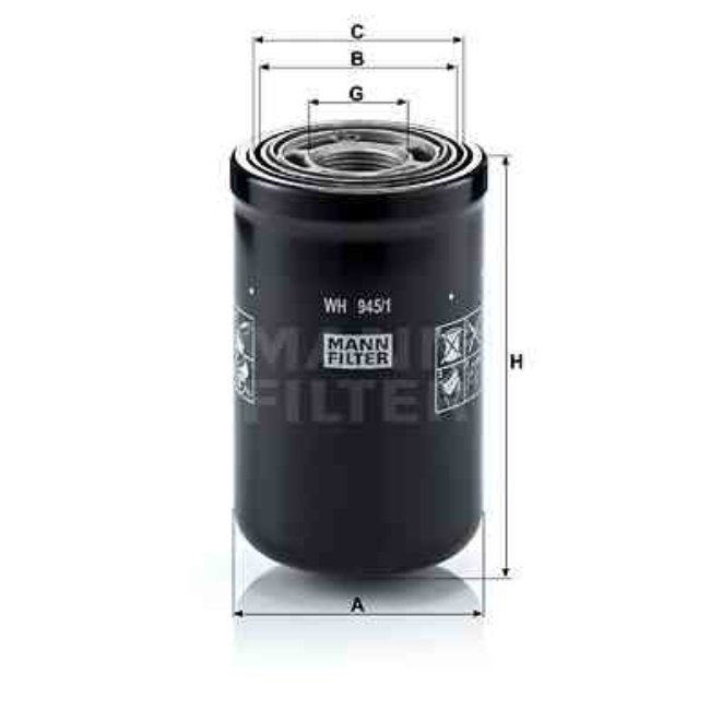 Filtre À Huile Mann-filter Wh945/1