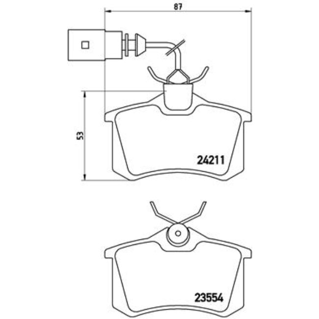 4 Plaquettes De Frein Brembo P85101