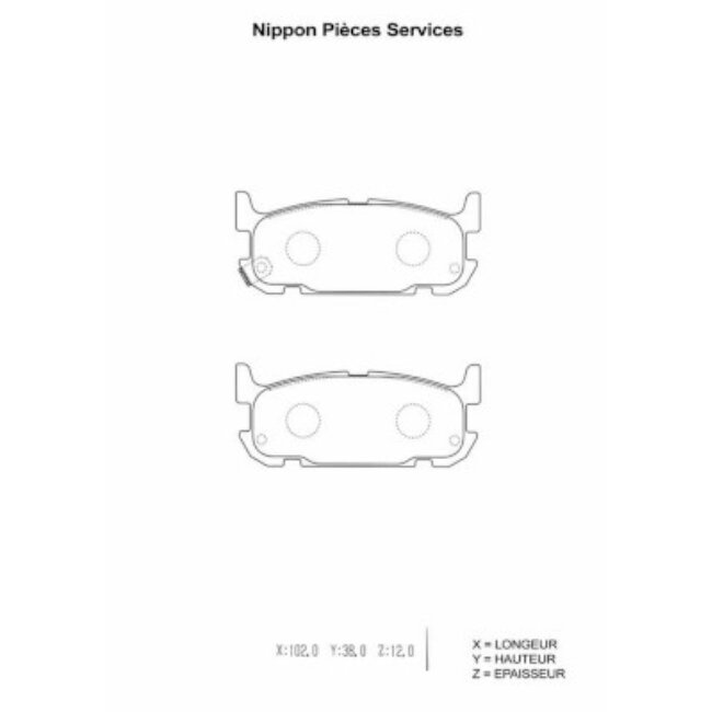 4 Plaquettes De Frein Nps M361a16