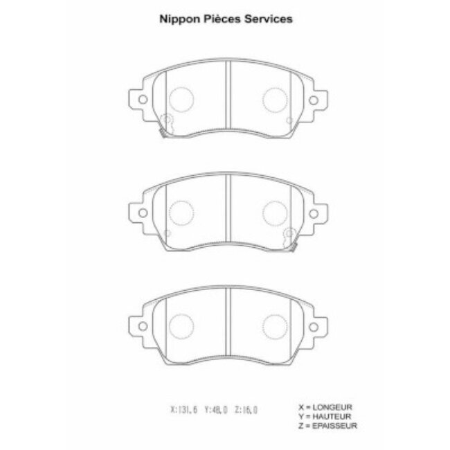 4 Plaquettes De Frein Nps T360a01
