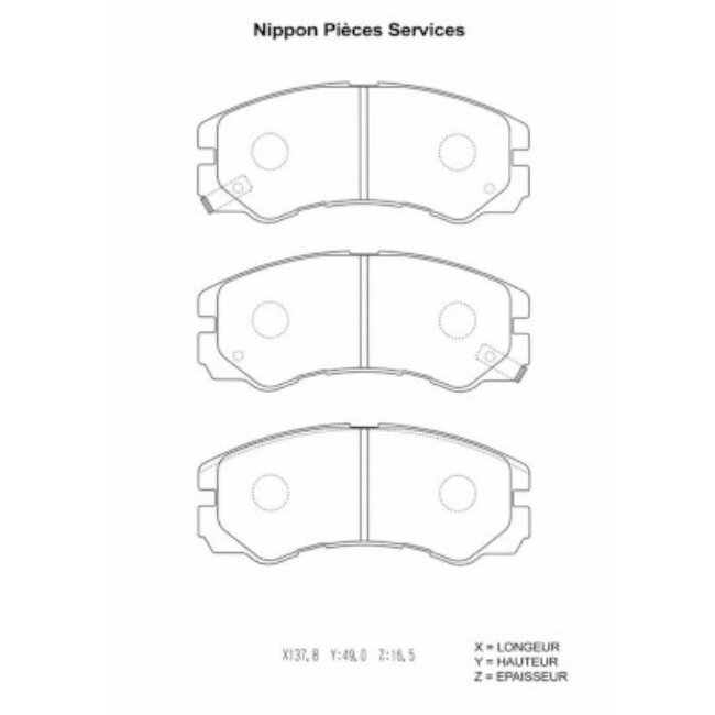 4 Plaquettes De Frein Nps I360u06