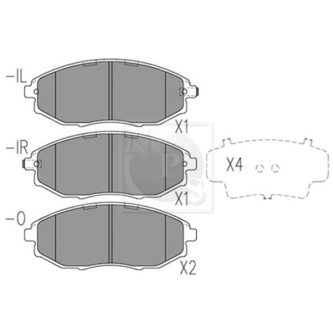 4 Plaquettes De Frein Nps D360o18