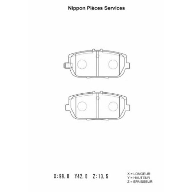 4 Plaquettes De Frein Nps M361a17