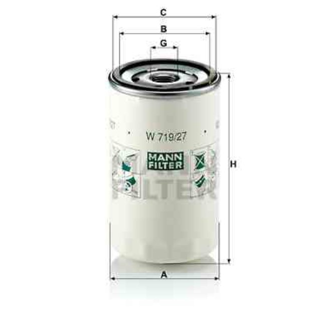 Filtre À Huile Mann-filter W719/27