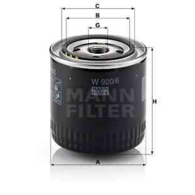 Filtre À Huile Mann-filter W920/6