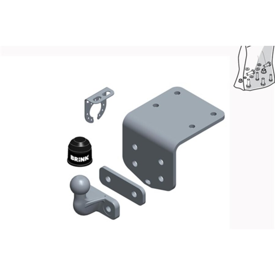 Attelage ''boule'' démontable avec outils BRINK 613200 : Norauto.fr