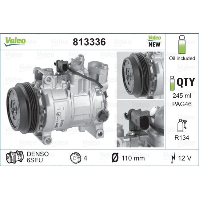 Compresseur De Climatisation Valeo 813336