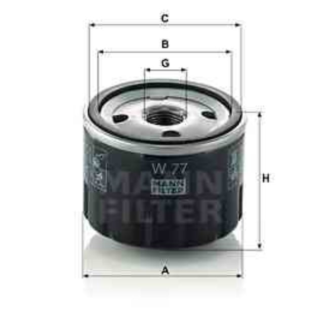 Filtre À Huile Mann-filter W77