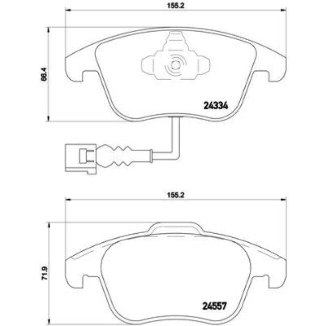 4 Plaquettes De Frein Brembo P85130