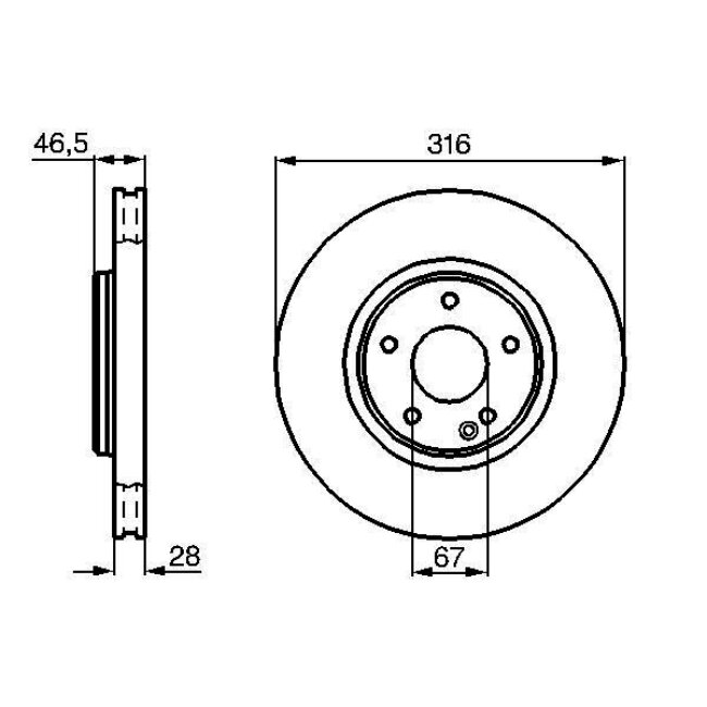 1 Disque De Frein Bosch 0986478625