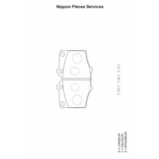 4 Plaquettes De Frein Nps T360a36