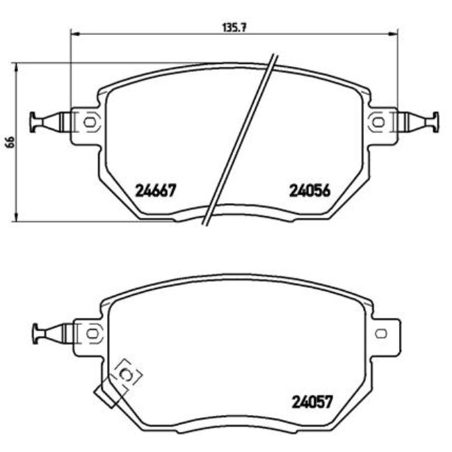 4 Plaquettes De Frein Brembo P56051
