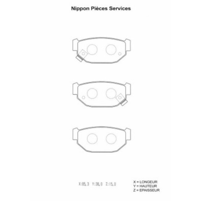 4 Plaquettes De Frein Nps S361u00