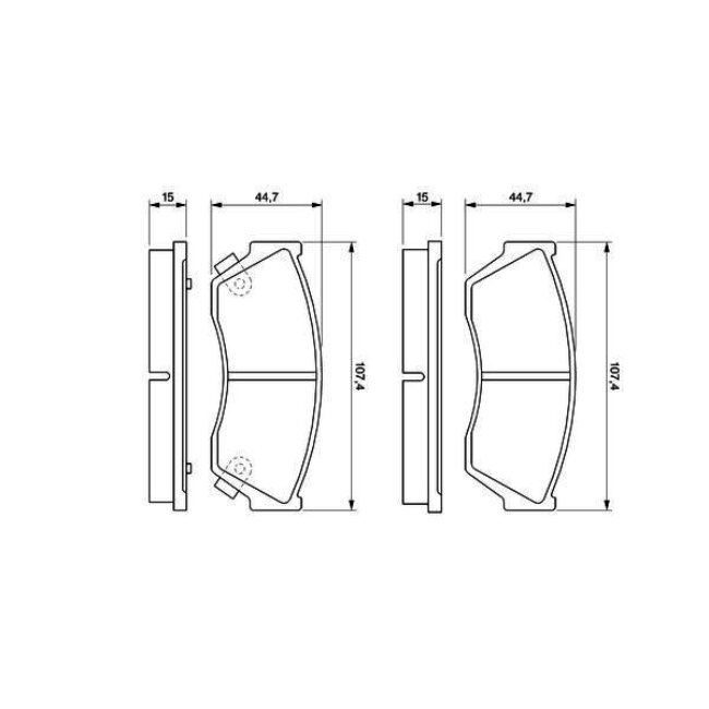 4 Plaquettes De Frein Bosch 0986493340