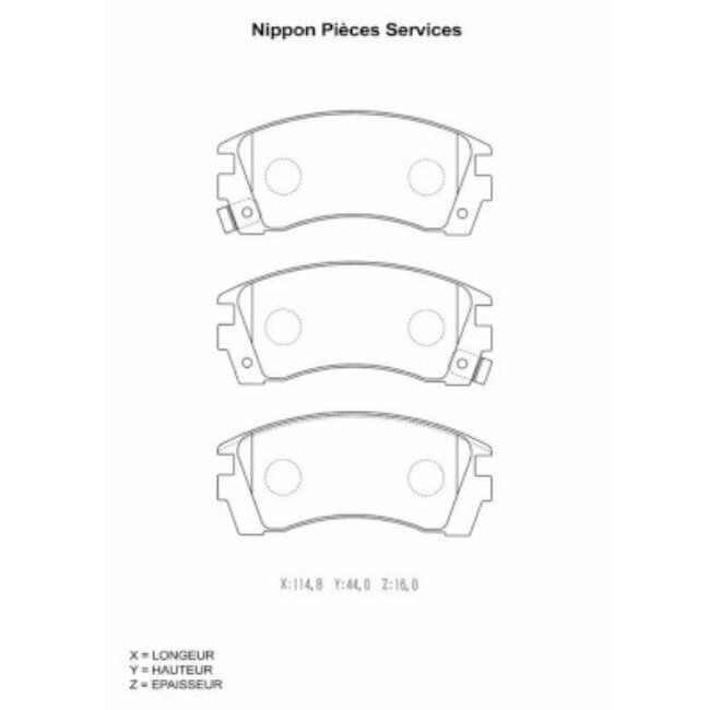 4 Plaquettes De Frein Nps N360n49