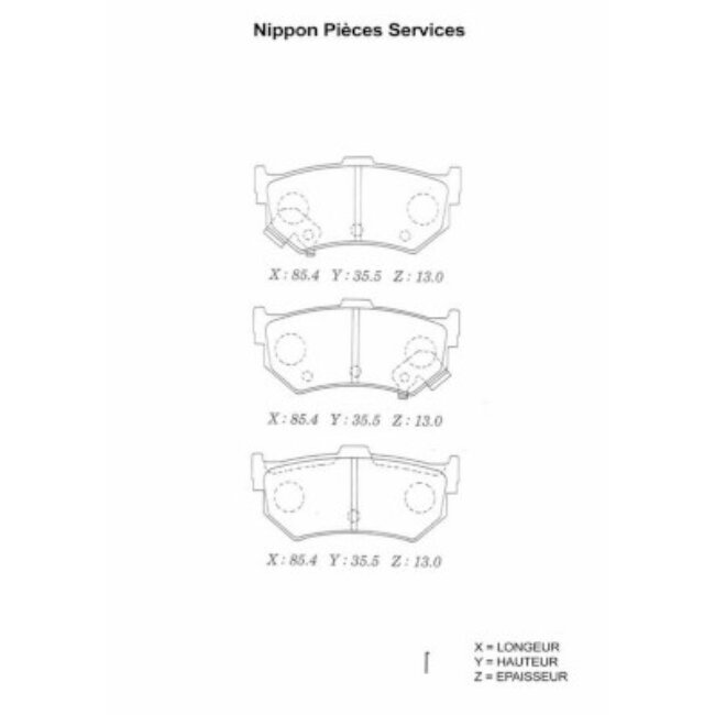 4 Plaquettes De Frein Nps S361i00