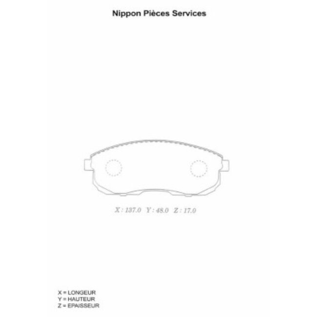 4 Plaquettes De Frein Nps N360n44