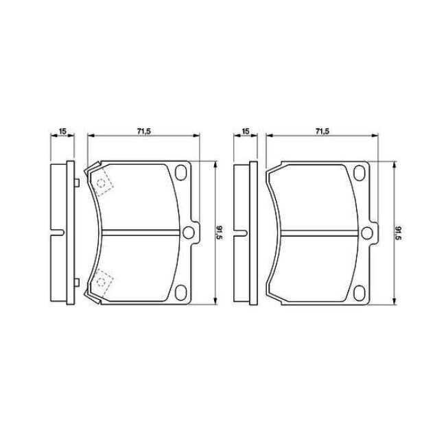 4 Plaquettes De Frein Bosch 0986460974