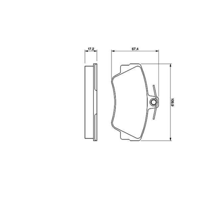 4 Plaquettes De Frein Bosch 0986460989