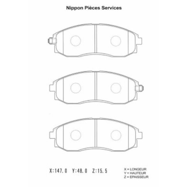 4 Plaquettes De Frein Nps H360i02