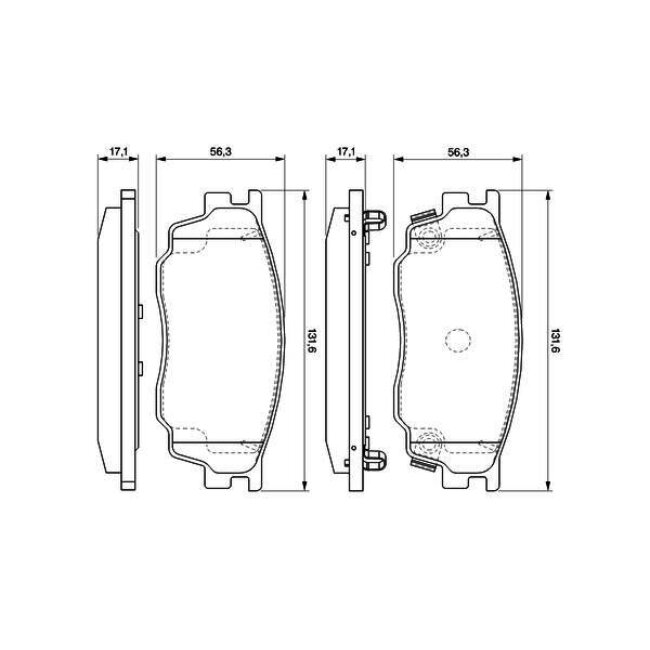 4 Plaquettes De Frein Bosch 0986494078