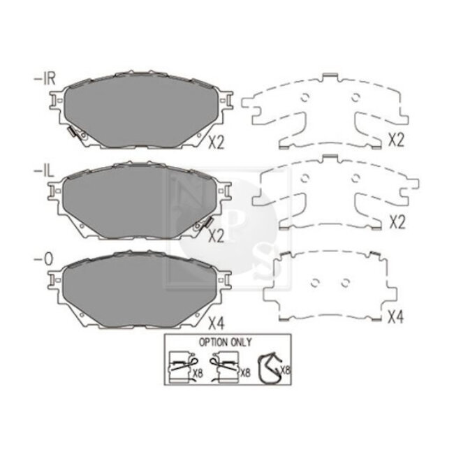 4 Plaquettes De Frein Nps M360i90