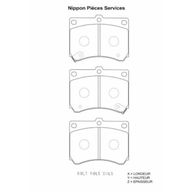 4 Plaquettes De Frein Nps M360a35