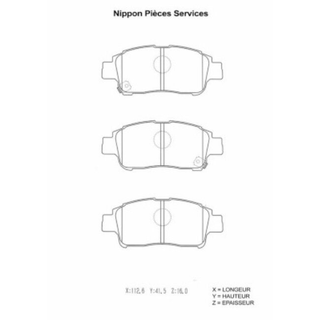 4 Plaquettes De Frein Nps T360a99