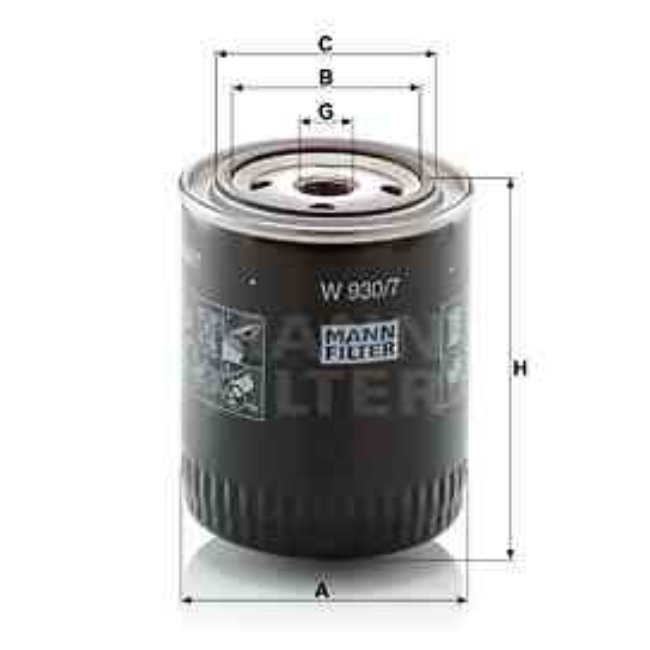 Filtre À Huile Mann-filter W930/7