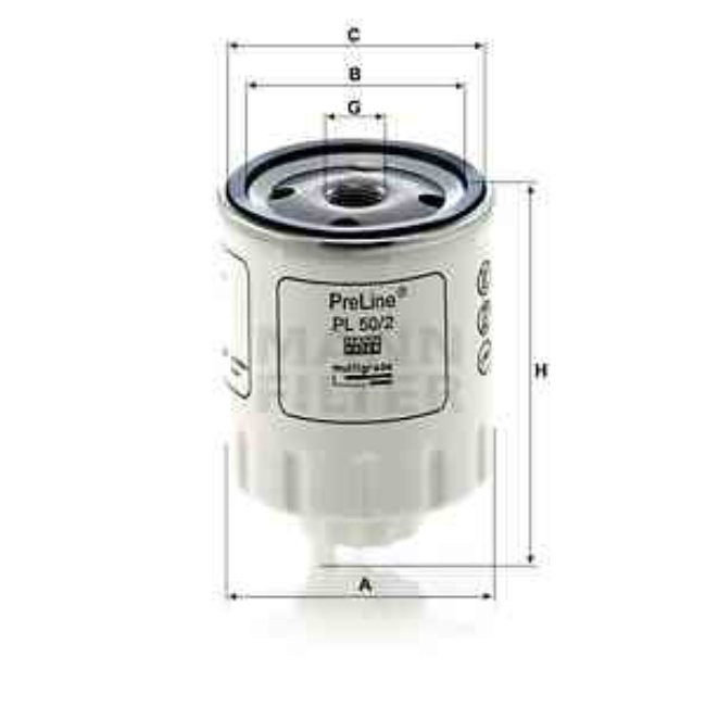 Filtre À Carburant Mann-filter Pl50/2